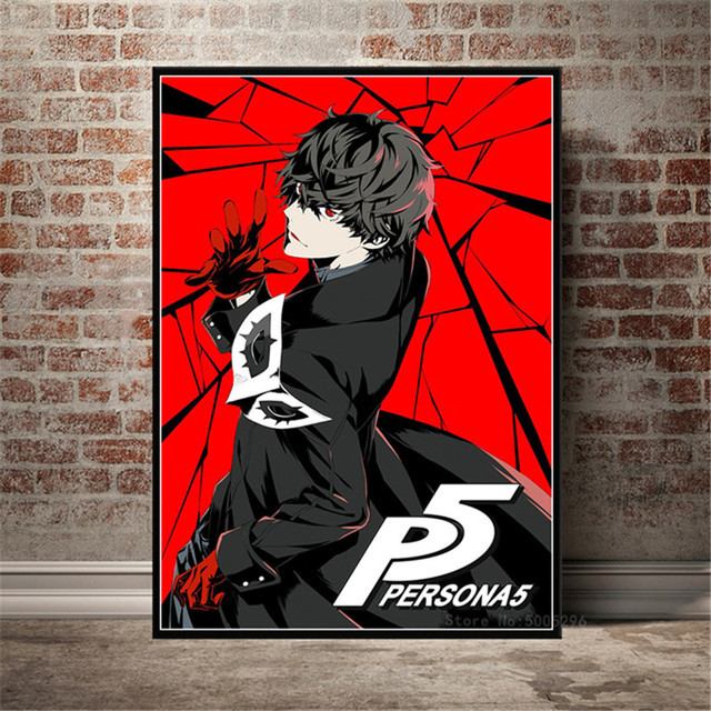 Persona 5 poster de vídeo game anime dos desenhos animados criança pintura  cópias da arte da